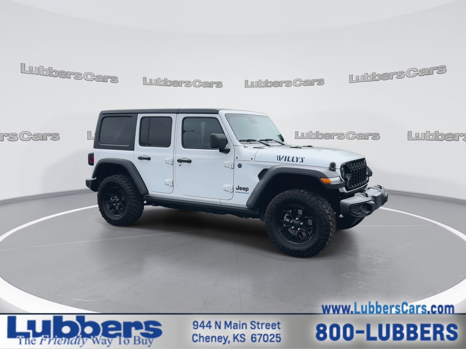 Used 2025 Jeep Wrangler 4xe Willys 4XE with VIN 1C4RJXN6XSW537999 for sale in Cheney, KS