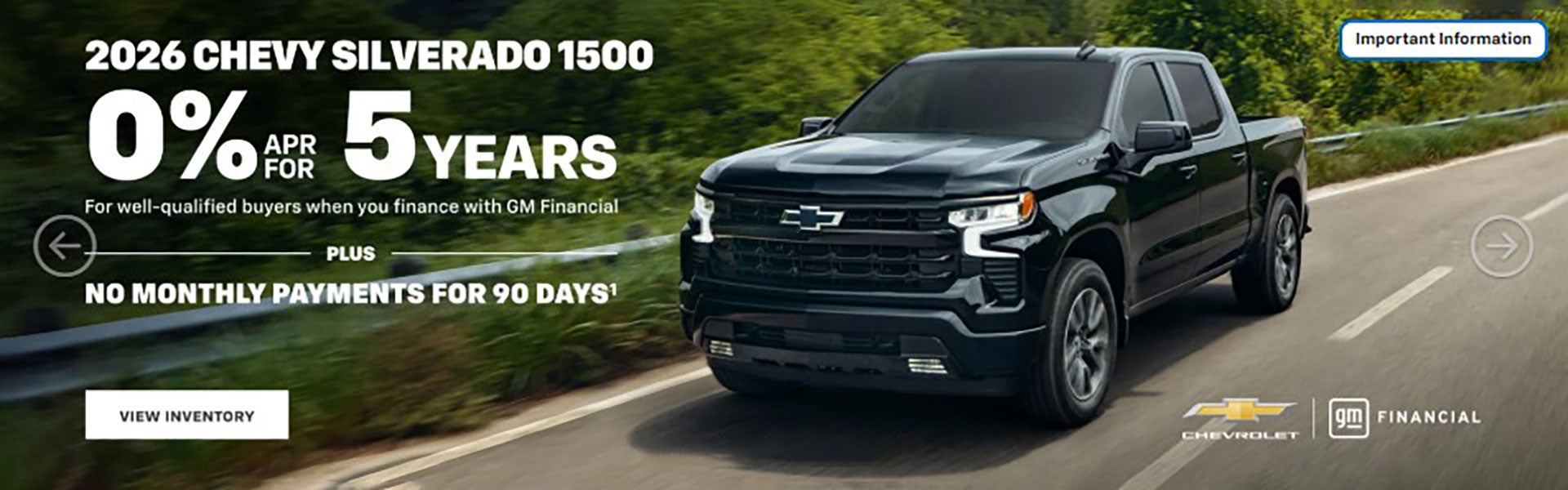 Special APR on 2026 Silverado 1500